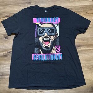 WWE XXL Seth Freakin Rollins Visionary Revolutionary Wrestling Black Pink TShirt